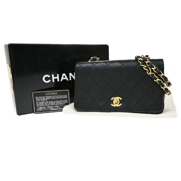 CHANEL CC Mini Matelasse Chain Shoulder Bag Leather Black GHW Vintage - Picture 1 of 15